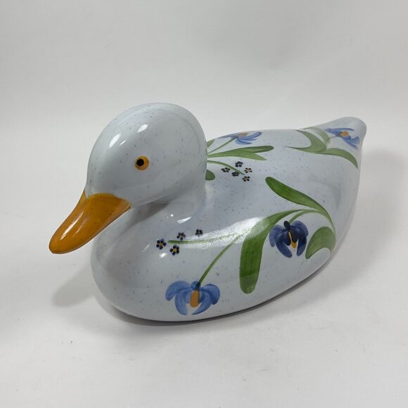 Vtg N S Gustin Ceramic Duck Bird Decoy Artware USA Cottage Farm Figurine Nature - Picture 10 of 16